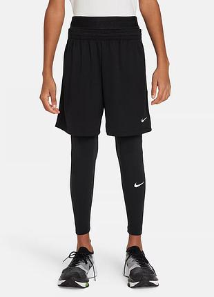 Детские лосины найк оригинальный nike b np df tight 24 fj6821-010 158-170 см