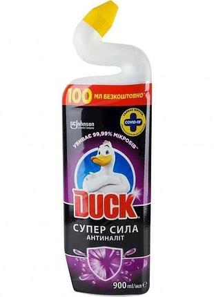 Гель для мытья унитаза 900мл анти-наллит тм duck