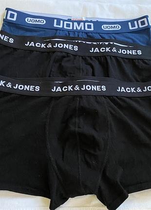 Трусы мужские jack & jones боксеры 50 хл 52 ххл натуральный хлопок