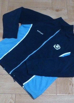 Флиска мужская синяя фліска чоловіча кофта мастерка олимпийка scotland rugby fleece 🏉р.l