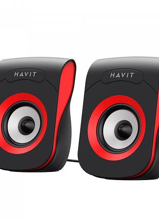 Стерео колонки havit sk599 usb 6w black/red