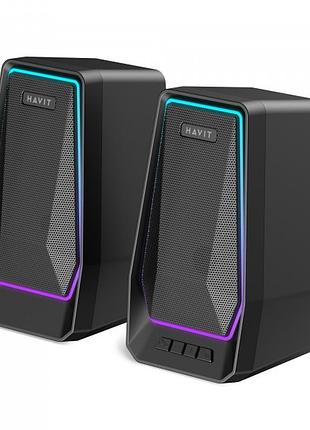 Стерео колонки havit sk769bt usb 10w rgb black
