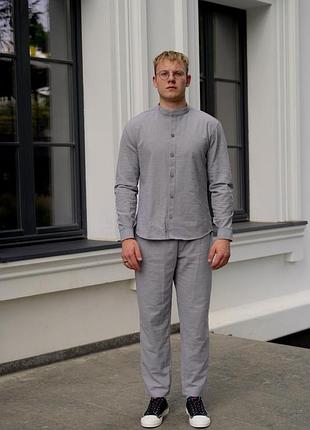 Костюм из льна мужской, льняной комплект