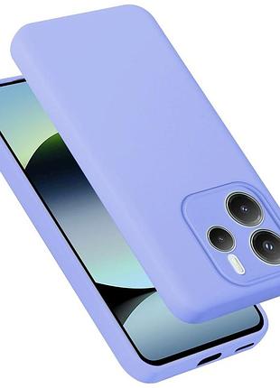 Чехол fiji full soft premium для xiaomi redmi note 14 противоударный бампер с микрофиброй violet