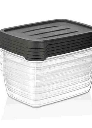 Набор контейнеров 5 прямоугольных 2000мл vetra asd284 тм asude plastik
