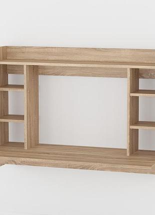 Комп'ютерний стіл настінний, навісний з дсп s-03, письмовий стіл, столи для пк, комп'ютерний стіл і полиці сонома