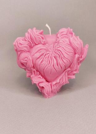 Свеча "горячее сердце", 7,5х8см 3