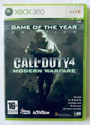 Call of duty 4 modern warfare game of the year edition, б/у, английская версия - диск для xbox 360
