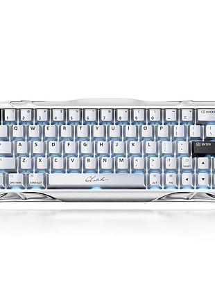 Клавіатура ігрова gravastar mercury v60 pro deluxe edition дротова - chrome silver