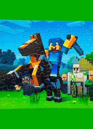 Пазл майнкрафт (minecraft) а4 80 елементів
