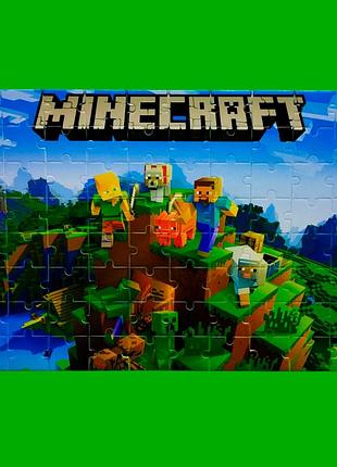 Пазл майнкрафт (minecraft) а4 80 елементів