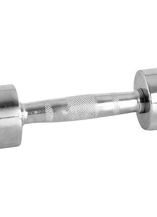 Хромована гантель insportline crossteel 4 кг — професійна гантель для тренувань удома та в залі