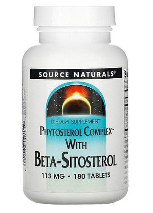 Бета-ситостерол 113мг, source naturals, 180 таблеток