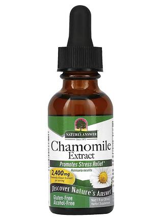 Екстракт ромашки без спирту, 2400 мг, chamomile extract, nature's answer, 30 мл