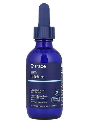 Кальций ионный в каплях, 200 мг, ionic calcium, trace — с комплексом ионных микроэлементов для костей и почек, 59 мл