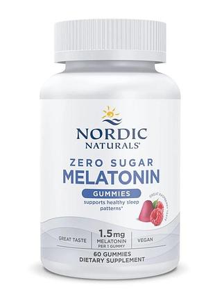 Nordic naturals, melatonin gummies, raspberry, 1.5 mg, 60 gummies