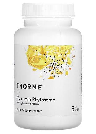 Фитосомы куркумина, 500 мг, curcumin phytosome, thorne, 120 капсул