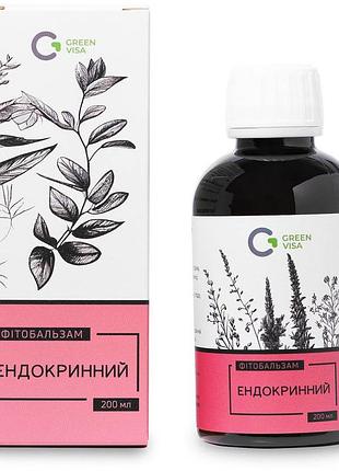 Фітобальзам «ендокринний» для щитоподібної залози, 200 мл, green visa