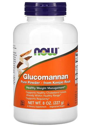 Глюкоманнан, glucomannan, now foods, 227 г — растворимая клетчатка для контроля веса и пищеварения