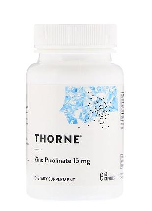 Цинк пиколинат 15 мг, zinc picolinate, thorne — для иммунитета, нервной системы и эндокринной системы, 60 капсул