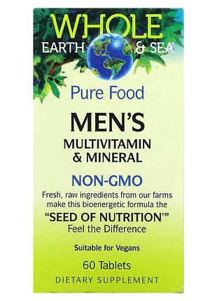 Мультивитаминный и минеральный комплекс для мужчин, men's multivitamin & mineral, natural factors, 60 таблеток