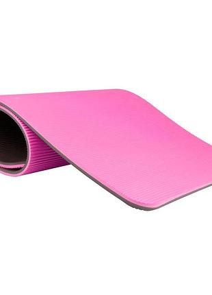 Килимок для вправ insportline profi 180x60x1,6 cm - рожевий