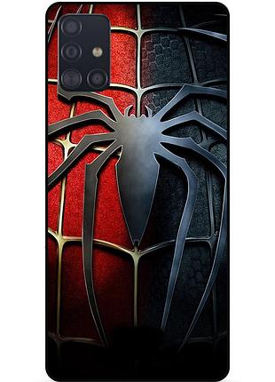 Чехол силиконовый бампер для samsung a71 с рисунком человек паук spider man