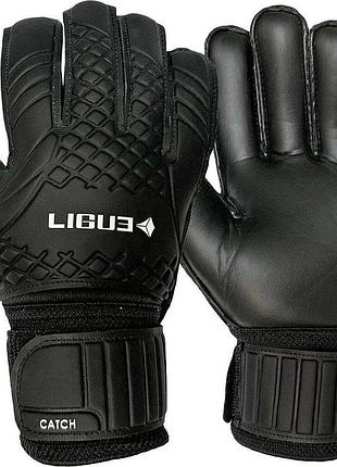 Перчатки вратарские ligue catch р. 4, черные