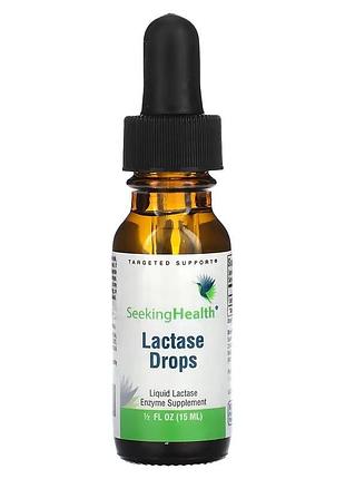 Лактаза в каплях, lactase drops, seeking health, 15 мл — для комфортного усвоения молочных продуктов