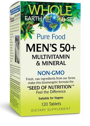 Мультивитаминный и минеральный комплекс для мужчин 50+, men's 50+, natural factors, 120 таблеток