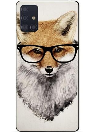 Чехол силиконовый бампер для samsung a71 с рисунком лиса