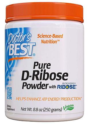 D-рибоза, d-ribose, doctor's best — 5 г для энергии сердца и мышц, 250 г
