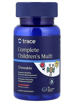 Дитячий вітамінно-мінеральний комплекс вишня, complete multi children's, trace, 60 таблеток