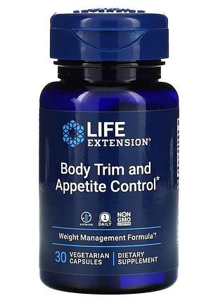 Стройность тела и контроль аппетита, body trim and appetite control, life extension, 30 вегетарианских капсул