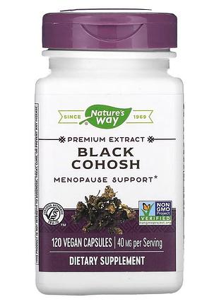 Клопогон, 40 мг, black cohosh, nature's way, 120 вегетаріанських капсул