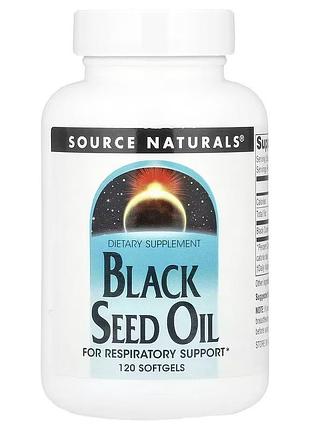 Масло черного тмина, black seed oil, source naturals, 120 гелевых капсул