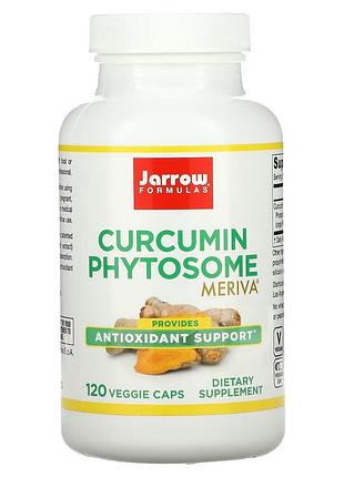 Фітосоми куркуміну 500 мг, curcumin phytosome meriva, jarrow formula, 120 гелевих капсул