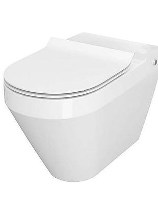 Унитаз компактная cersanit crea 010/020 oval c сиденьем дюропл slim lift (без бачка)