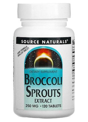 Екстракт брокколі 250 мг, source naturals, 120 таблеток