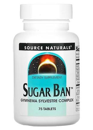 Контроль сахара, sugar ban, source naturals, 75 таблеток