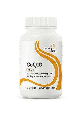 Коензим q10, 100 мг, coq10, seeking health, 60 капсул