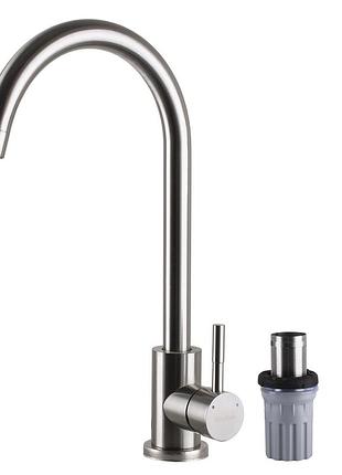 Смеситель для кухни ecomix alpen aisi-203s-wh