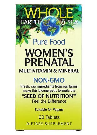 Мультивитамины и минералы для беременных, women's prenatal multivitamin & mineral, natural factors, 60 таблеток