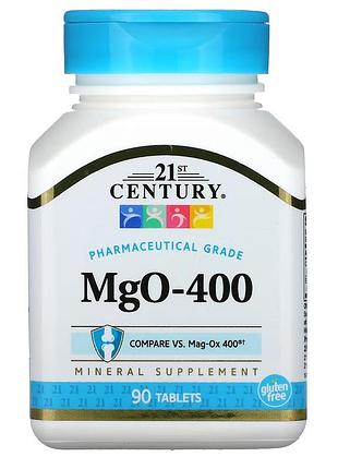 Магній, 400 мг, magnesium, 21st century, 90 таблеток