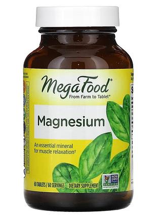 Магній, magnesium, megafood, 60 таблеток