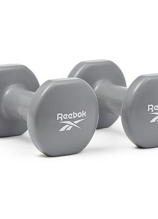 Гантелі вінілові reebok rawt-16154, 2 х 4 кг — для домашніх тренувань і фітнесу