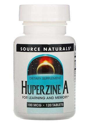 Гуперзин а 100 мкг huperzine a source naturals 120 таблеток — для памяти, концентрации и снижения утомляемости