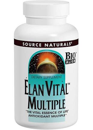 Мультивитамины, elan vital multiple, source naturals, 90 таблеток