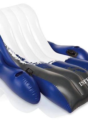 Шезлонг надувной для плавания intex 58868, 180 x 135 см