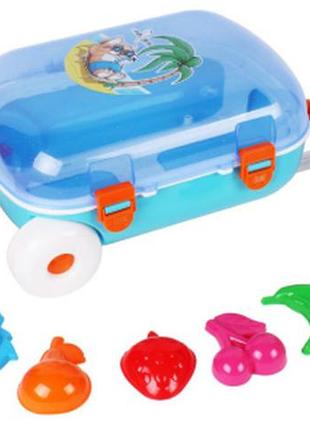 Набір для гри в пісочниці у валізі для пляжу дитячі іграшки технок sanny